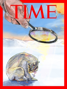 Project to create a Global Warming mockup cover spot for Time Magazine